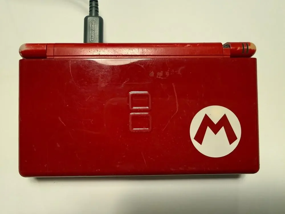 Nintendo DS Lite - red super mario bros - Handheld Console - Tested some wear